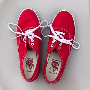 Red Vans authentic lo pro